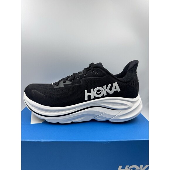 Hoka One One Clifton 9D Sneakers Running, Walking Black Mesh 1162030 BWHT - Picture 9 of 16